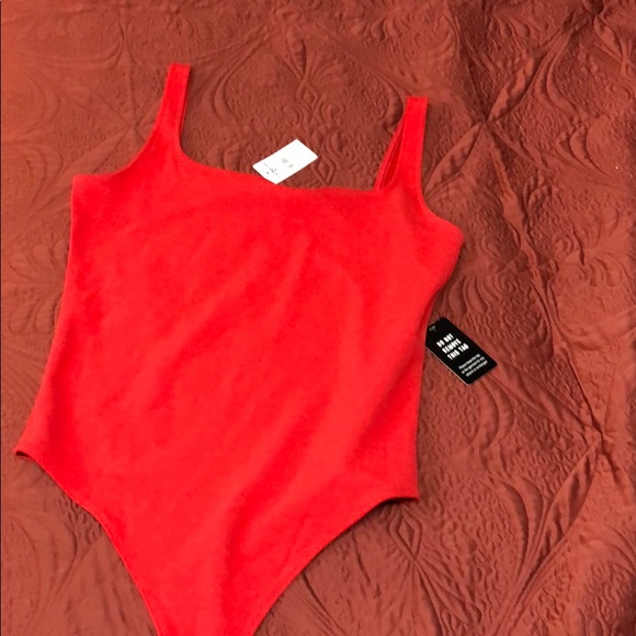 Express Tops - Red, thong, tank body suit by Express size small Express Tops - Red, thong, tank body suit by Express size small